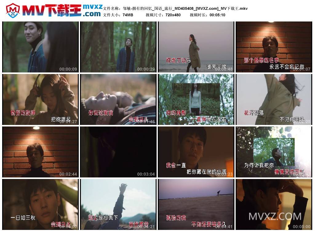 邹敏-拥有的回忆_国语_流行_MD405408